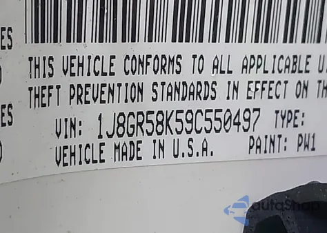 2009 Jeep Grand Cherokee Limited z USA, uszkodzony, nr VIN 1J8GR58K59C550497
